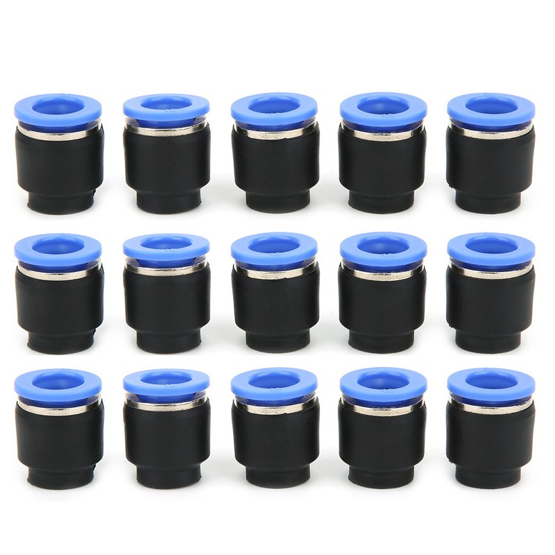 50PCs Air Pipe Plug Pneumatic Cap Plastic Brass Quick Insert