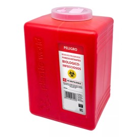 Recolector Rpbi Residuos Punzocortantes 7.5l Paq C/5 Piezas