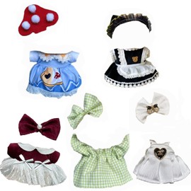 Clothes Set for 17cm Doll, 5 Pack Clothes & Outfit Pack for 17cm Dolls, Dolls Accessories for Collectors, No Doll Included (Set 4)