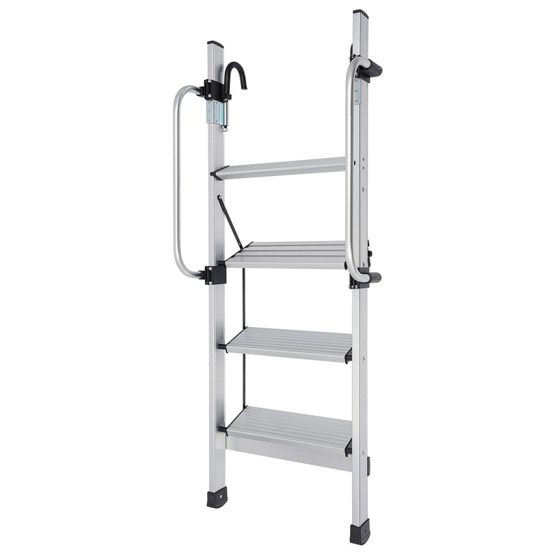 Dodoam 4-Step Aluminum Loft Ladder - 330lb Capacity, 5 Adjustable
