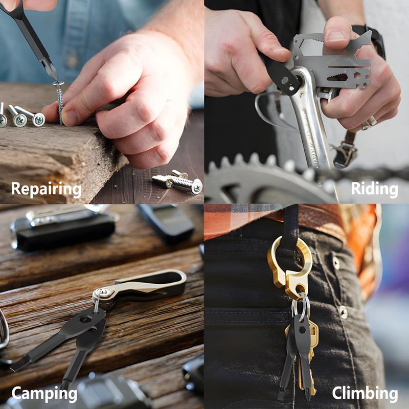 Stocking Stuffers for Men, 4-in-1 Pocket Screwdriver Keychain Tools, Mens