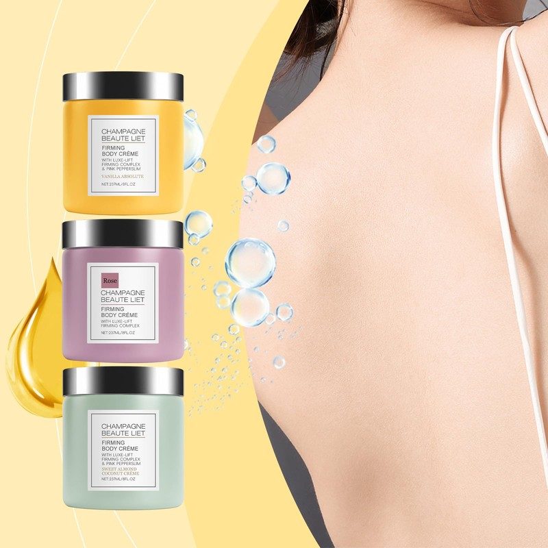 Champagne Lift Body Creme, Firming Complex and Pink Pepperslim Skin