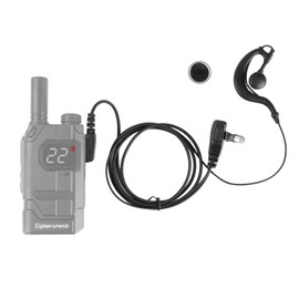 CIPHERSMESH Walkie Talkies Ear Hook Type Earpiece with Mic 2 Pin Compatible with CAP302, CAP310, 1 Pack