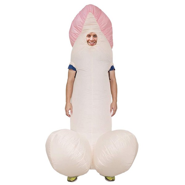 TMISHION Inflatable Costume, Polyester, Inflatable Male Genital Funny Dress Costume, Costume, Funny , Inflatable for Christmas, Cosplay, Halloween