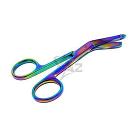 Set of 4 Lister Bandage Scissors 3.5" 4.5" 5.5" 7.25" Medical Grade Stainless Steel Shears with Sharp Blades Cut Through bandages, Tape, Gauze (Multi Color)