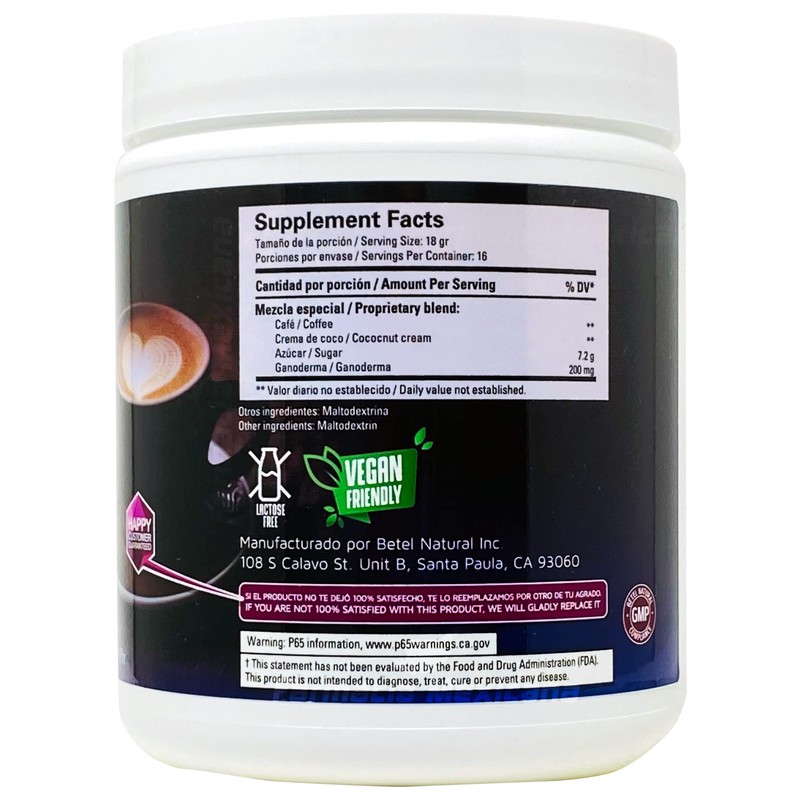 Premium Instant Coffee with Ganoderma (Reishi) - 100% Vegan and