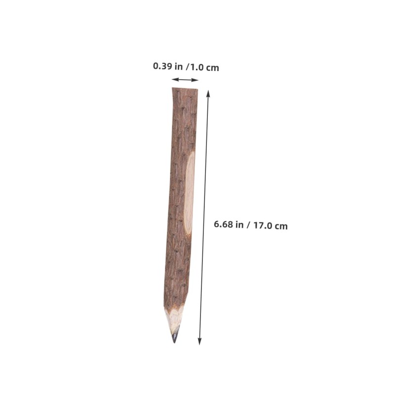 COHEALI 10Pcs Natural Log Pencils Wooden Pencils for Writing Drawing