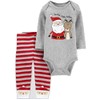 Baby Boys 2-Pc Santa's Little Helper Christmas Top and Bottom