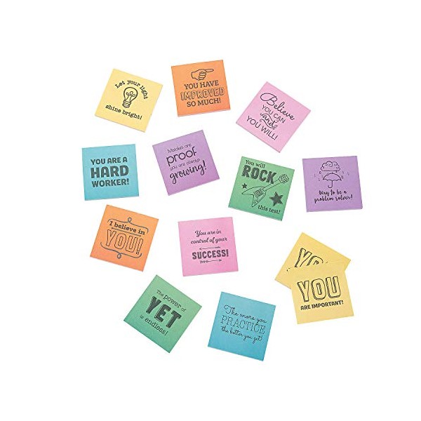 Mini Sticky Notes - Positive - 12 Pieces - Educational