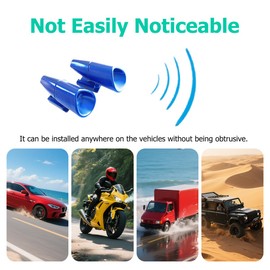 FALVFUN 2PCS Deer Whistles for Car, Wind Activated Avoids Collisions Vehicle Warning Devices, Waterproof Auotomotive Exterior Repellent Horns Accessories, Universal for SUV, Truck, RV (Blue)