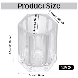 Xthrotsenk 2 Pack Rhombu Toothpick Dispenser Portable Toothpick Box Clear Acrylic Toothpick Holder Fruit Pick Holder Cocktail Pick Holder Decorative Toothpick Jar for Home Kitchen
