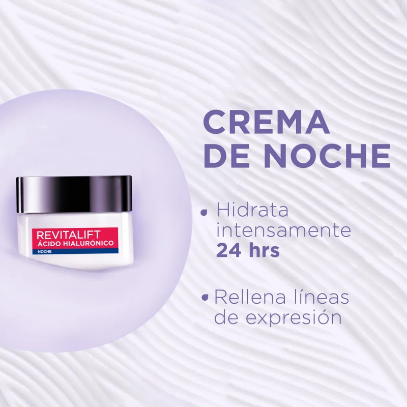 Kit L'oréal Paris Crema Día Y Crema Noche Ácido Hialurónico