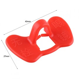 Tyenaza 20 Pcs Red Needleless Repetitive Anti-Injury Chicken Peeper and Poultry Non-Tethered Looper Glasses