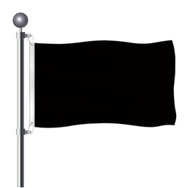 90 x 150 cm Black Flag Plain Flag with 2 Brass Eyelets Black Blank Flag DIY Flag Polyester Fabric Canvas Flag for Outdoor Home Garden Party Decoration