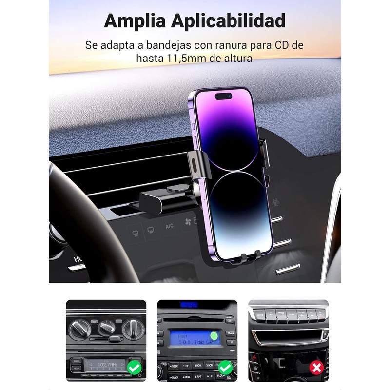 UGREEN Soporte Celular Auto para Ranura CD