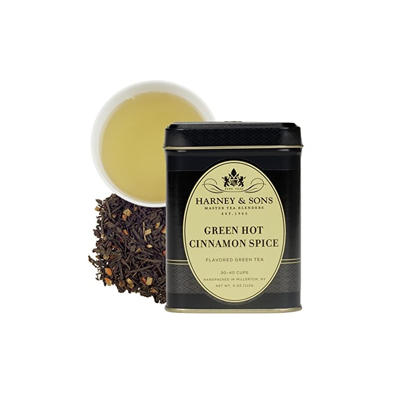 Harney and Sons Green Hot Cinnamon- Loose Leaf 4 Oz.