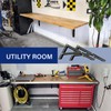 Folding Shelf Brackets,Wall Mounted Shelf Brackets,Heavy Duty Shelf Bracket,Black Metal