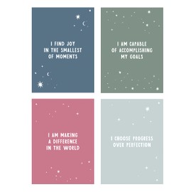 Positive affirmation desktop reminder | 60 positive affirmation cards to help you manifest the life you want | daily positivity positive thoughts mindfulness mindful quotes