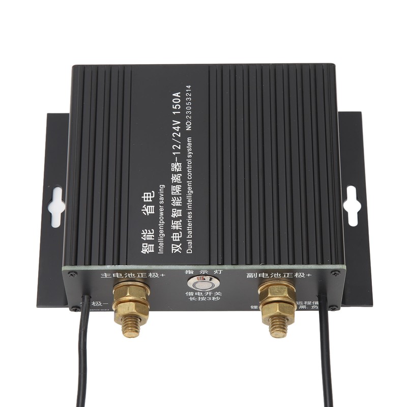 Dual Battery Isolator 150A 12V 24V LED Smart Flashing Voltage