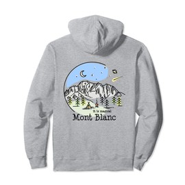 Tour Du Mont Blanc Montblanc TMB Mountain Hiking Mountaineering Pullover Hoodie, gray