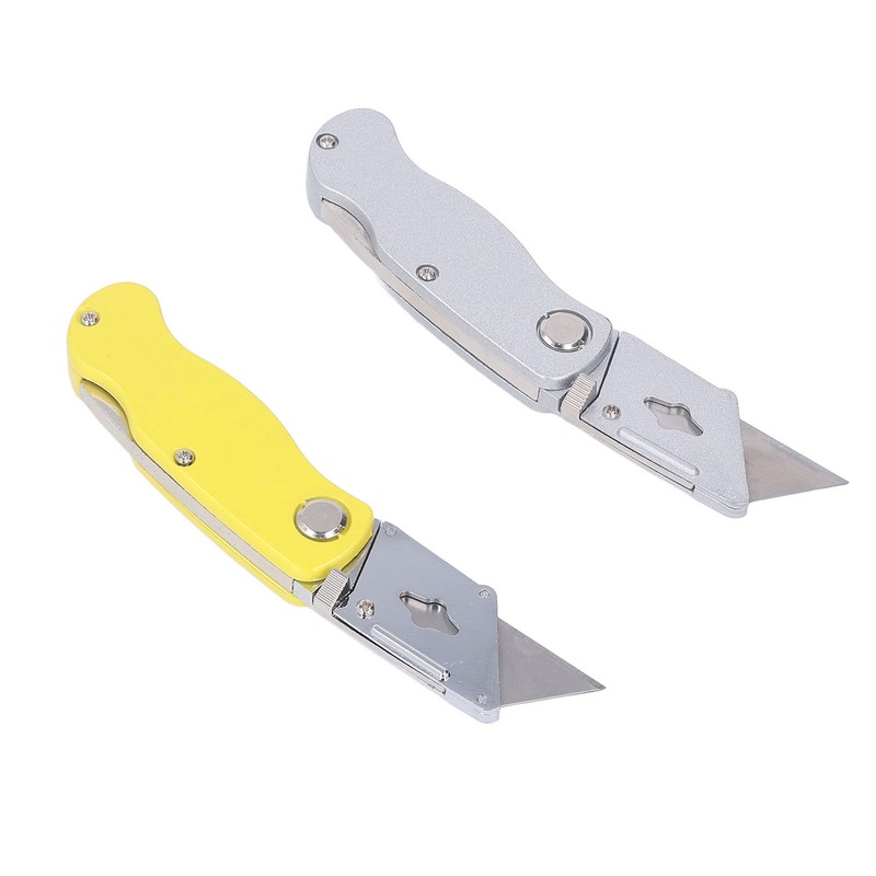 2 Pcs Folding Utility Knife Aluminum Alloy Industrial Grade Outdoor