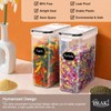 PRAKI 5PCS Cereal Containers Storage Set, BPA Free Airtight Food