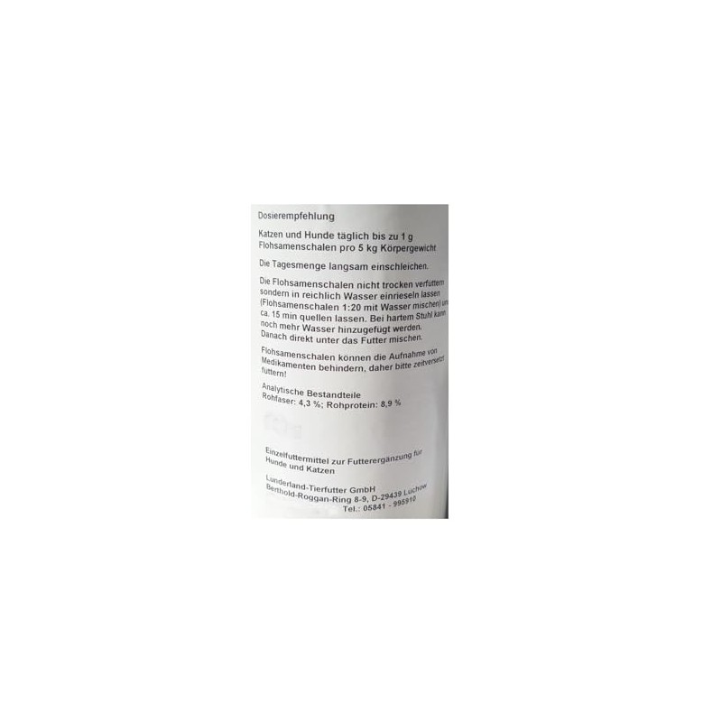 Lunderland Organic psyllium husks 350 g, 100% organic psyllium husks
