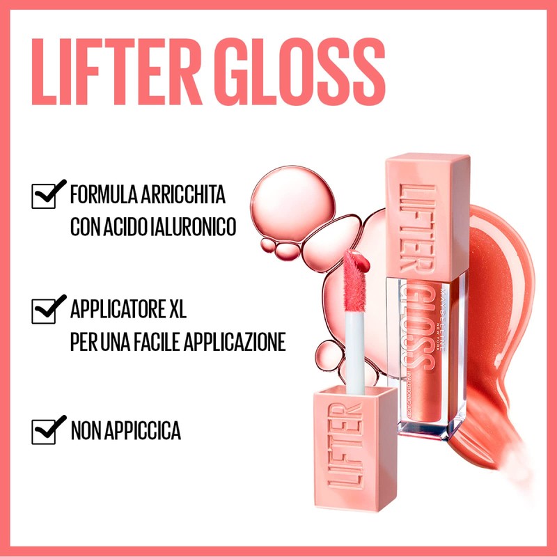 Maybelline New York Lifter Gloss Volumengebender Lipgloss mit Hyaluronsäure, Farbe