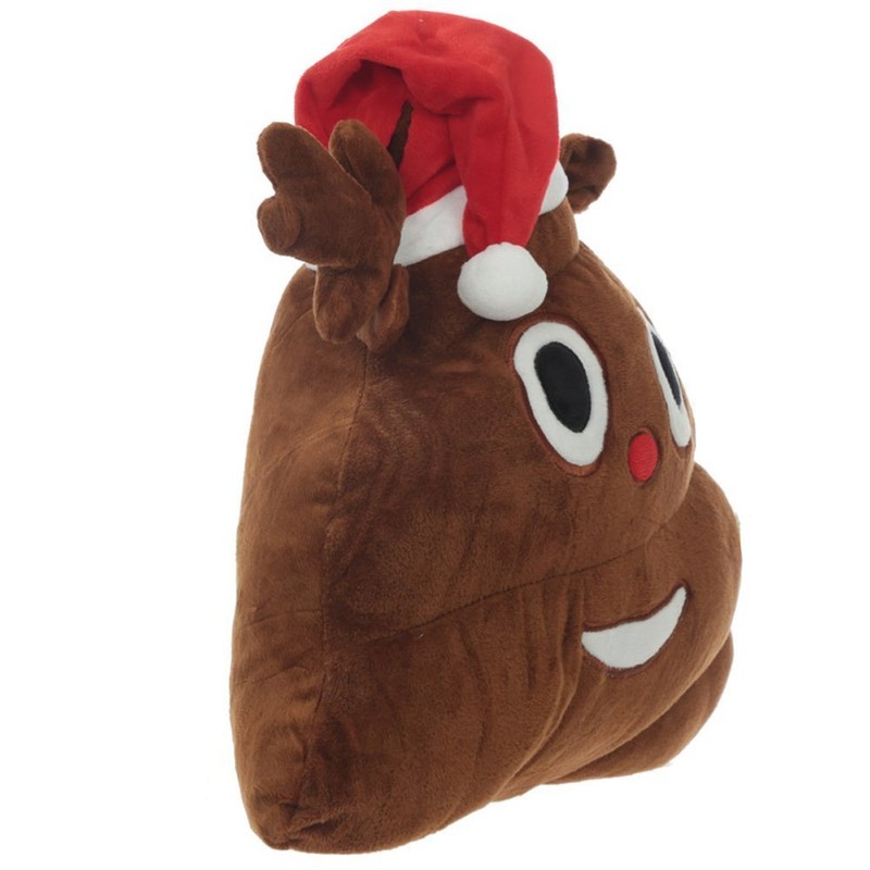 Emotive Reindeer Poop Christmas Cushion