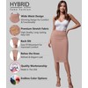 Hybrid & Company Women's Premium Nylon Ponte Stretch High Waist