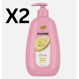 Dove Crumbl Moisturizing Liquid Hand Wash Lemon Glaze, 12 oz (set of 2)
