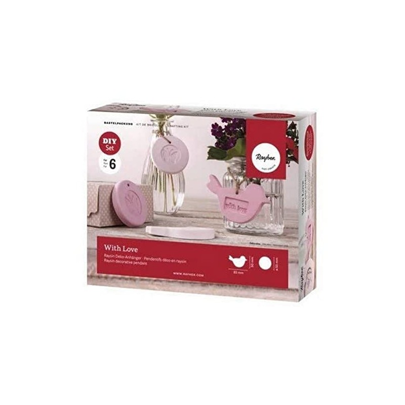 RAYHER HOBBY Pendant, Pink, 17.5 x 14 x 6 cm