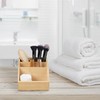 Relaxdays Desk Organiser, Bamboo Organiser System, 3 Compartments, H x