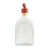 Mud Pie Gin Glass Leather Decanter; 10 3/4" x 4