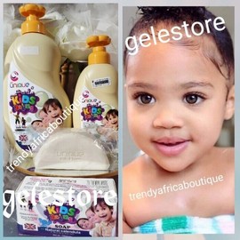 unique cosmetics 3pcs. Unique Kids & Teens Skin Brightening Body Lotion, Shower Gel  & Soap