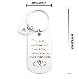 Gifts for couples, gift for partner, partner gifts, anniversary gift for him, wedding gift, partner, keyring, Christmas gifts for partner, husband, Valentine's Day gifts, keychain-husband, Unit size