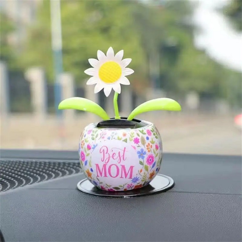 Solar Dancing Flower for Car & Desk Décor – Battery-Free