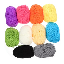 Gadpiparty 10Pcs Multi Color Cotton Yarn Skeins for Handmade Knitting and Crafting for Scarves Dolls and Creative DIY Projects Lightweight Versatile for Beginners