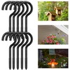 Dpyrrhic Black 4 Inch Large Heavy Duty Screw Hooks, 10