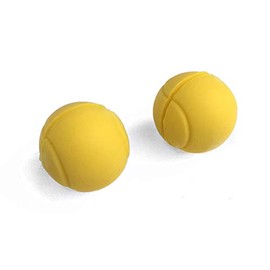TT Sports Tennis Mute Set of 2 in Various Designs (Yin Yang, Wine, Cocktail, Tennis Ball, Hearts) Tennis Dampener in Various Designs Vibration Damper (Tennis Ball)
