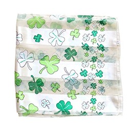 Shamrock St Patricks Day Scarf Shamrock print scarf (White)