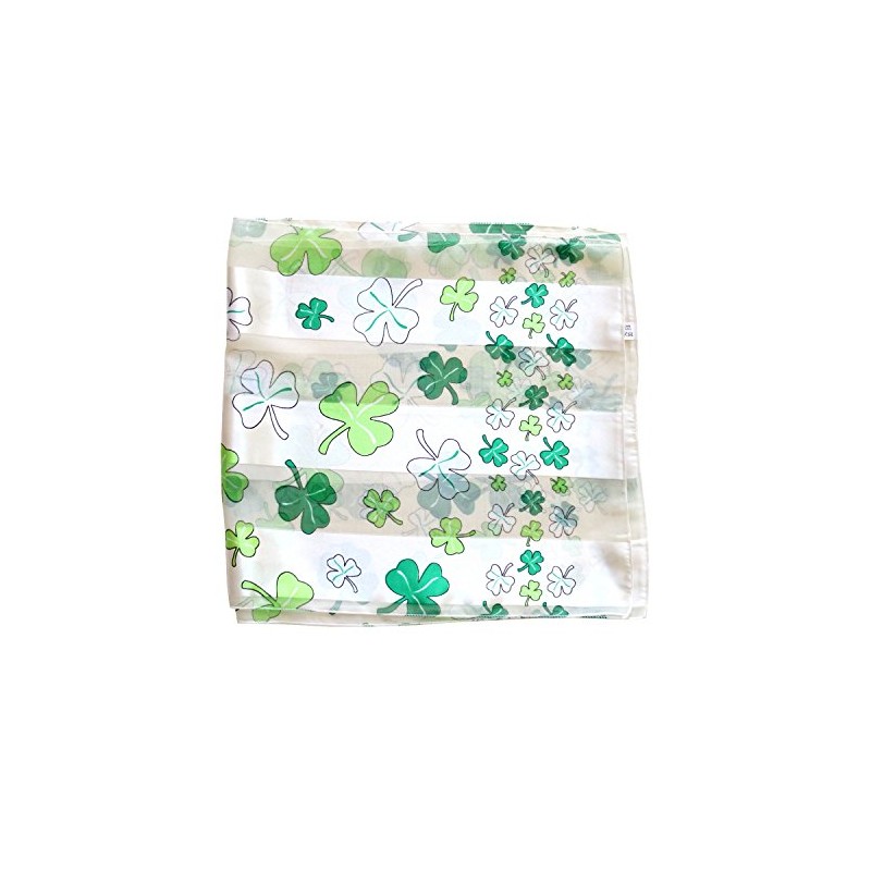 Shamrock St Patricks Day Scarf Shamrock print scarf (White)