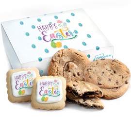 Care package Gift Basket Sending Love Hugs Cookie Chocolate Chip Cookies Fudge Filled For Men Women Kids | INDIVIDUALLY WRAPPED | Large Cookies | (Easter Mix)