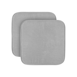 Seat Cushion (Pack of 2) Chair Cushion with Non-Slip Underside 38 cm x 38 cm Oeko-Tex Certified Seat Cushion Plain Chair Cushion Chair Cushion