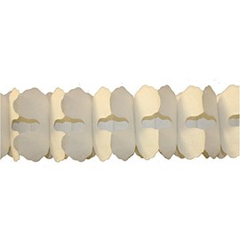 12-Pack 6 Foot Spanning Tissue Paper Cross Garland (Ivory)
