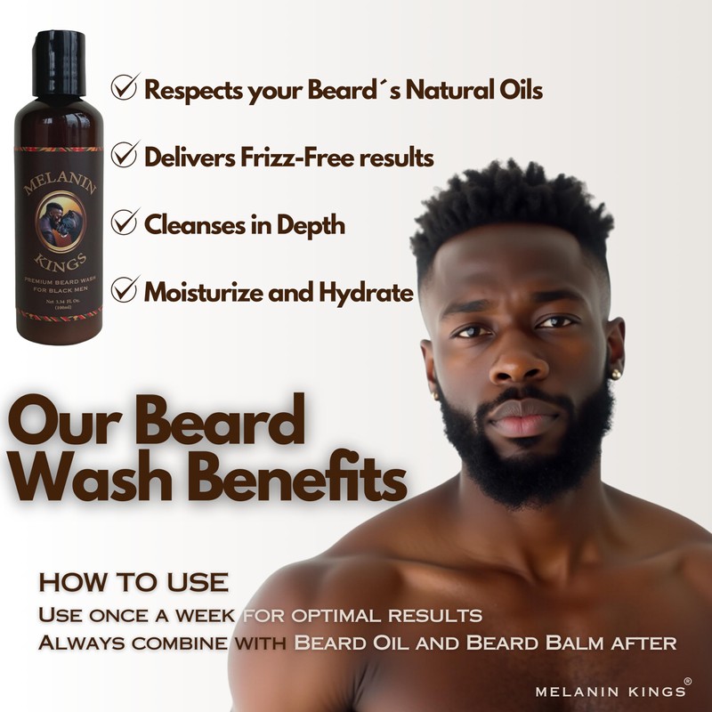 Melanin Kings Beard Grooming Kit for Men - Formulas With