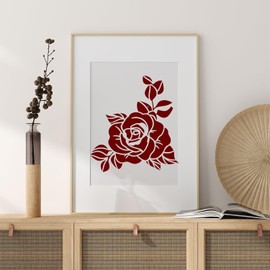 24 Plantillas de Pintura de Flores y Plantas Reutilizables para Manualidades, Dibujo de Flores de PET, Álbumes - Plantillas Huecas