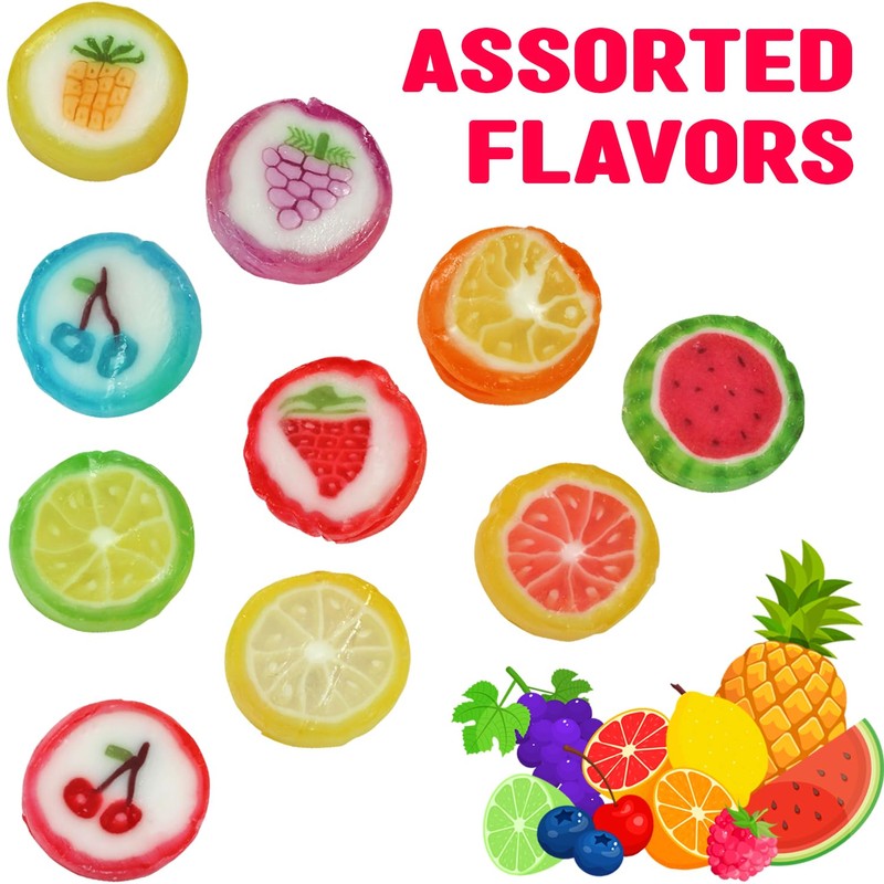 Fruit Slices Candy - Hard Candy Bulk 1 lb Bag