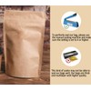100 Pack Kraft Coffee Bags with Zipper Lock, High Barrier