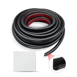 40Ft J-Shape RV Trim Molding, Roof Weather Stripping Trim Seal with Self-Adhesive, Rain Gutter Rubber Drip Rail Fit for Car, Truck, RV, Boat and Home Application, Black